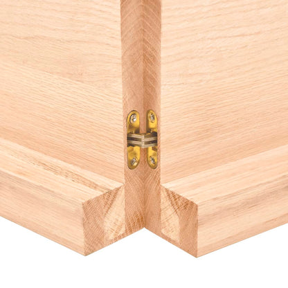 Sturdy Untreated Oak Table Top 140x60cm, Adjustable Thickness