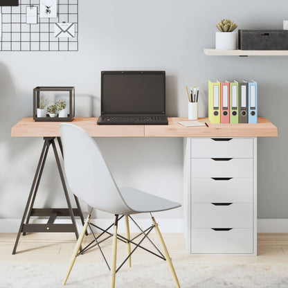 Sturdy Untreated Oak Table Top 140x60cm, Adjustable Thickness