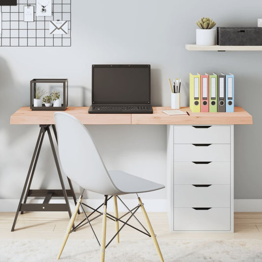 Sturdy Untreated Oak Table Top 140x60cm, Adjustable Thickness