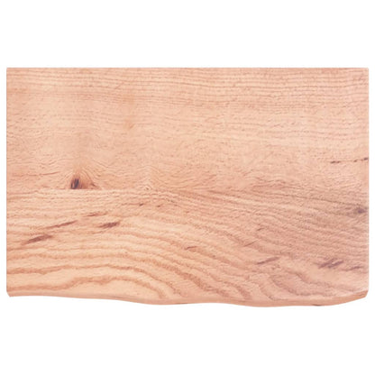 Solid Oak Table Top, Light Brown 60x40 cm, Adjustable Thickness