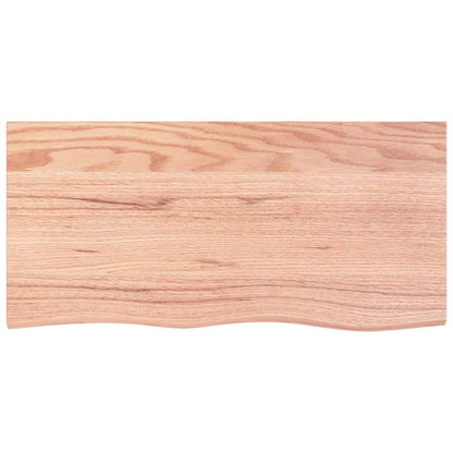 Solid Oak Table Top - Light Brown 100x50x2 cm