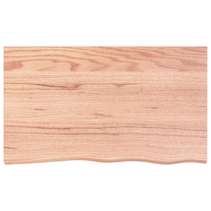 Solid Oak Light Brown Table Top 100x60cm, Adjustable Thickness