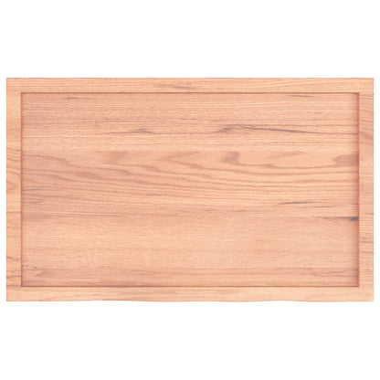 Solid Oak Light Brown Table Top 100x60cm, Adjustable Thickness