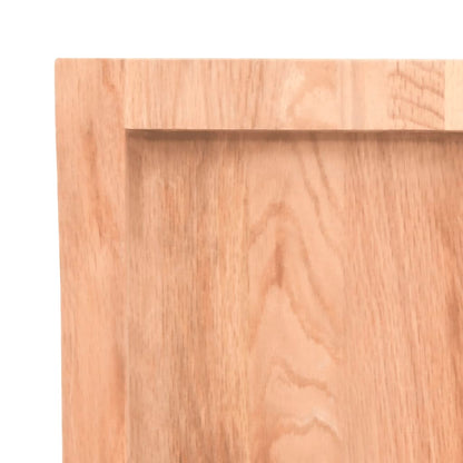 Solid Oak Light Brown Table Top 100x60cm, Adjustable Thickness