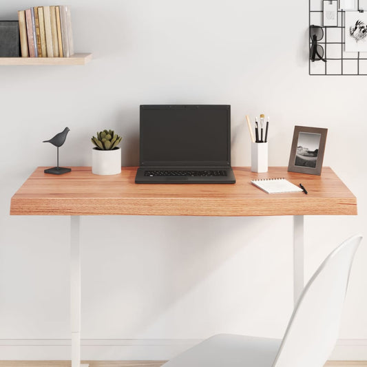 Solid Oak Light Brown Table Top 100x60cm, Adjustable Thickness