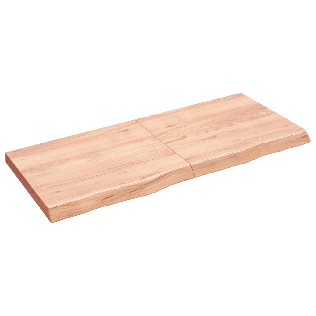 Light Brown Solid Oak Table Top 140x60cm, Treated Wood