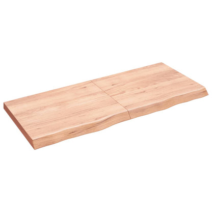 Light Brown Solid Oak Table Top 140x60cm, Treated Wood