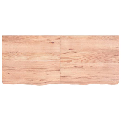 Light Brown Solid Oak Table Top 140x60cm, Treated Wood