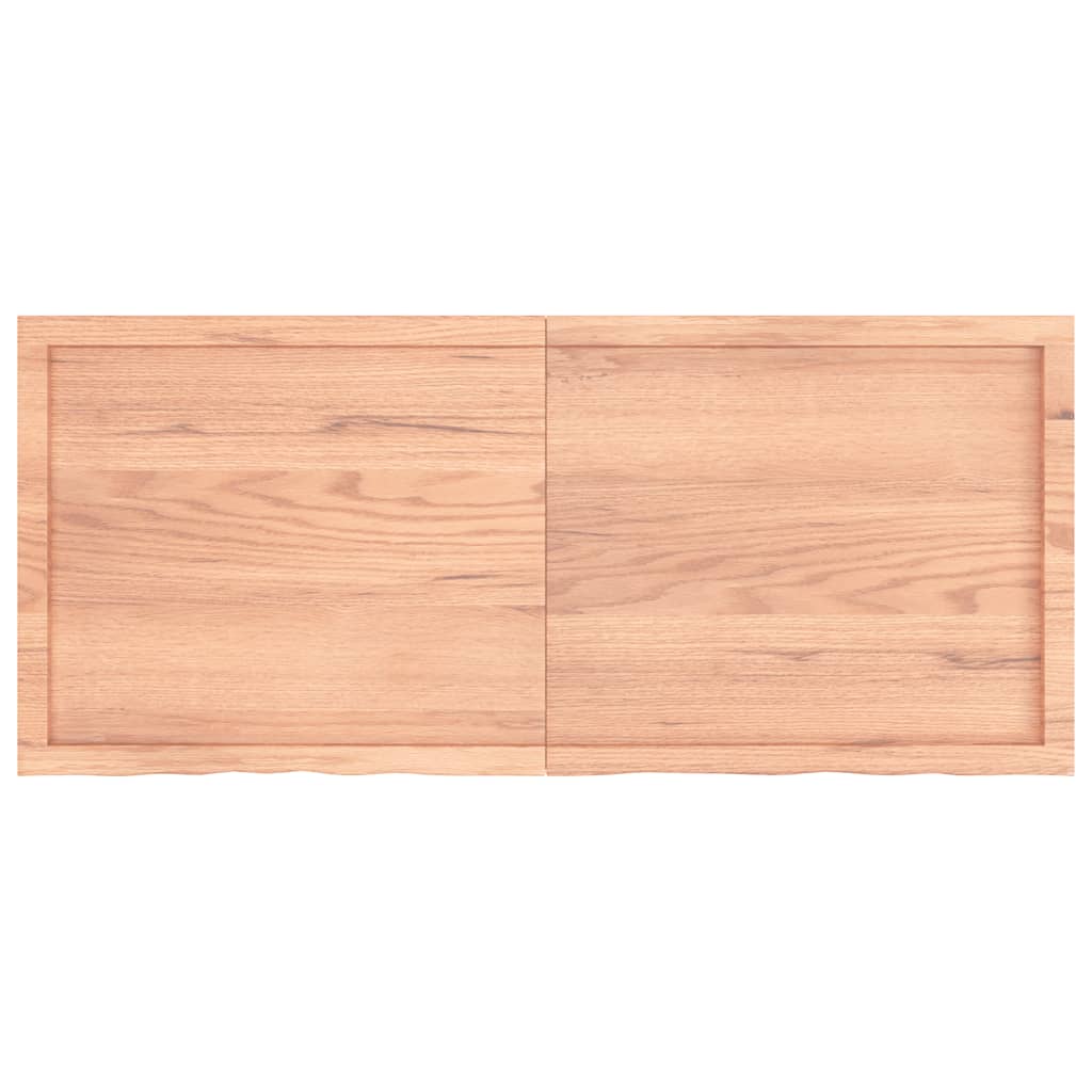 Light Brown Solid Oak Table Top 140x60cm, Treated Wood