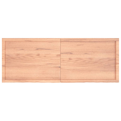 Solid Oak Table Top - Light Brown, 160x60x(2-6) cm, Treated Wood