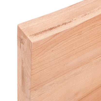 Solid Oak Table Top - Light Brown, 160x60x(2-6) cm, Treated Wood