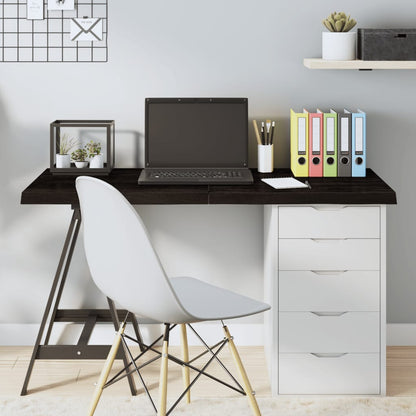 Solid Oak Table Top 120x40cm - Dark Brown, Treated Wood