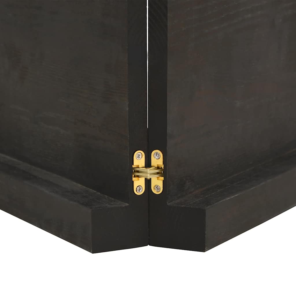 Solid Oak Dark Brown Table Top 120x40x(2-6) cm - Treated Wood