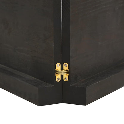 Solid Oak Dark Brown Table Top 120x40x(2-6) cm - Treated Wood