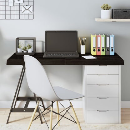 Dark Brown Solid Oak Table Top, 120x60cm, Adjustable Thickness