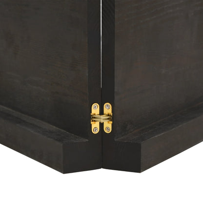 Solid Oak Table Top, Dark Brown, 160x50x(2-6) cm, Treated Wood