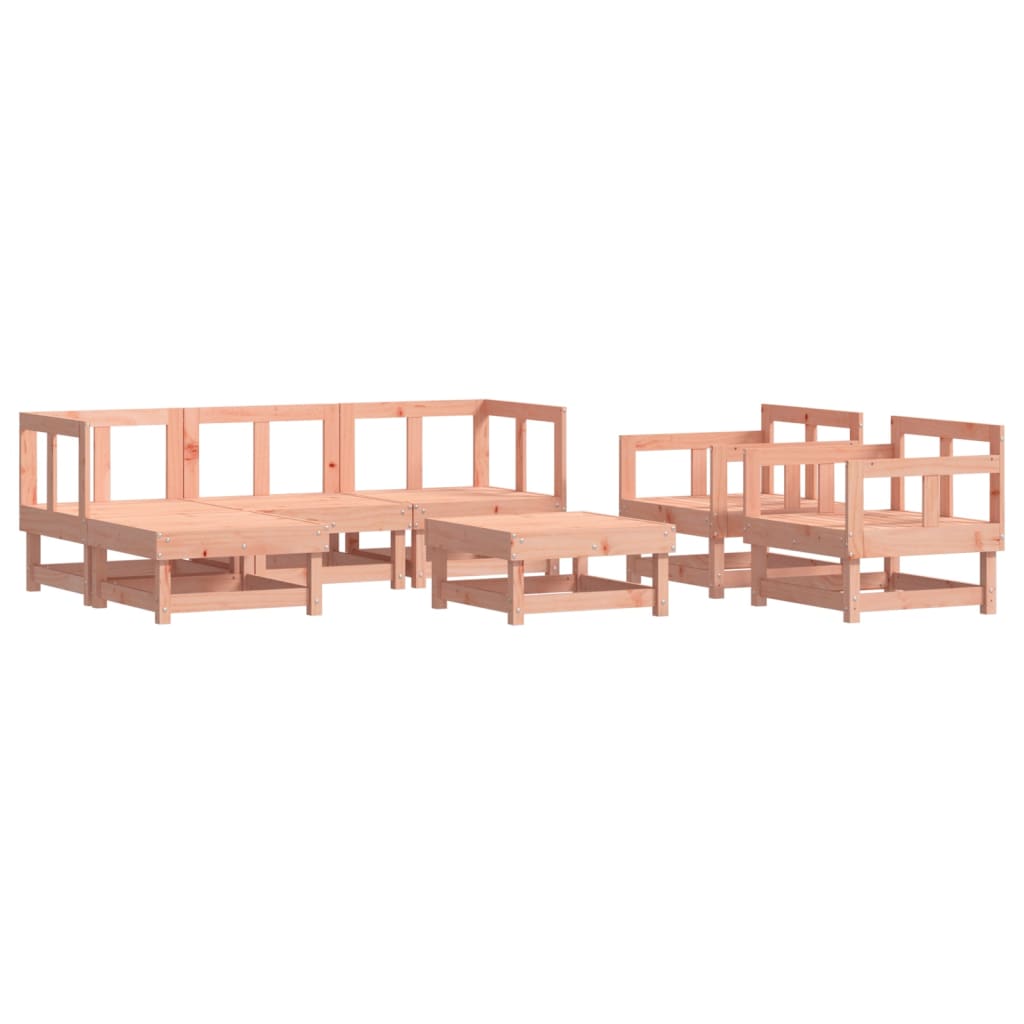 7 Piece Garden Lounge Set Solid Wood Douglas
