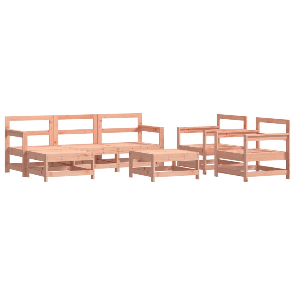 7 Piece Garden Lounge Set Solid Wood Douglas