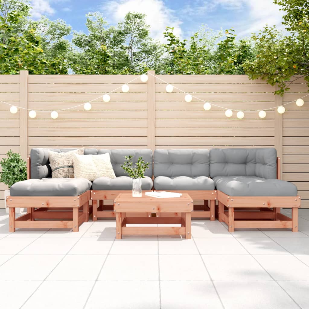 7 Piece Garden Lounge Set Solid Wood Douglas