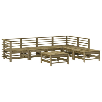 7 Piece Garden Lounge Set Impregnated Wood Pine