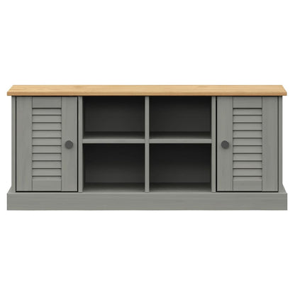 Solid Wood Pine Shoe Bench VIGO Grey 106x35x45 cm - Stylish & Durable