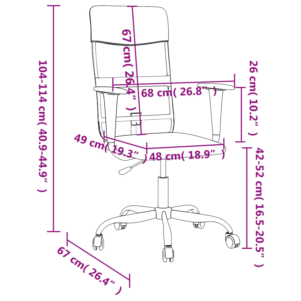 Ergonomic Office Chair in Dark Grey Fabric for Comfort and Style