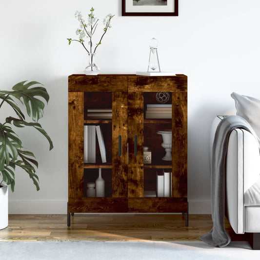 Sideboard Smoked Oak 69.5x34x90 cm Engineered Wood