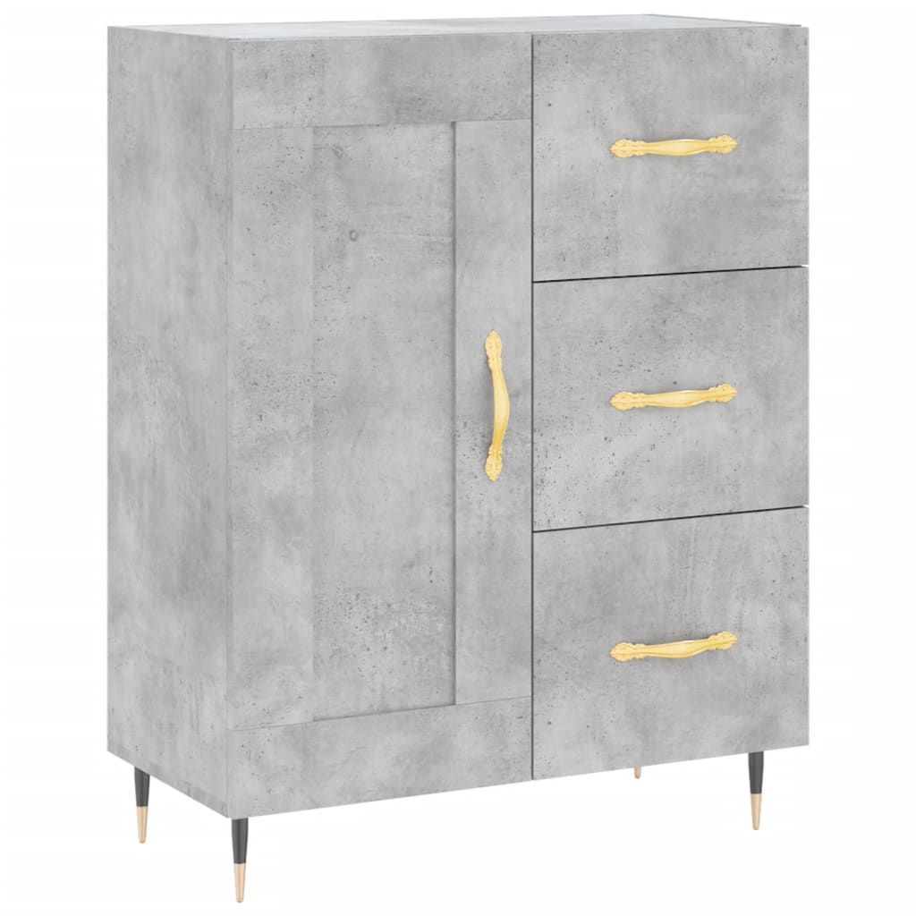 Sideboard Concrete Grey 69.5x34x90 cm Engineered Wood