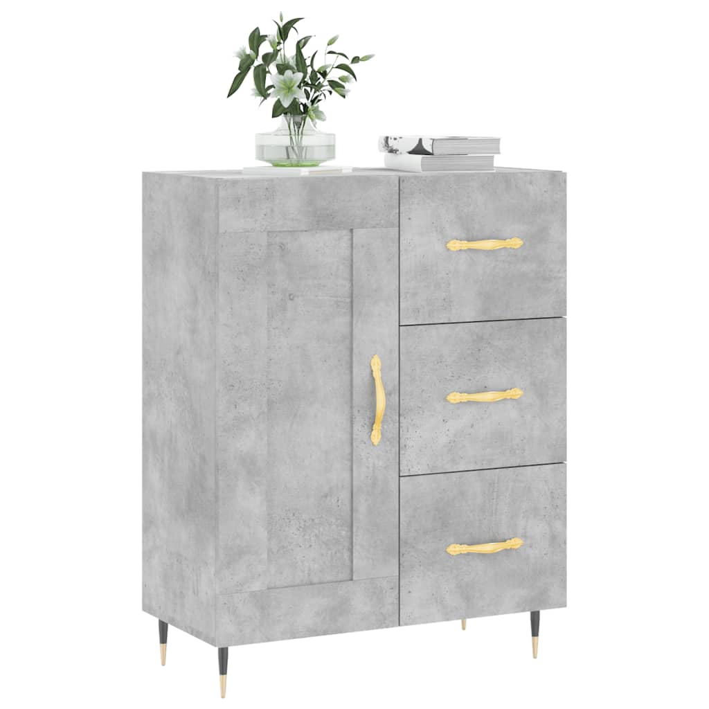 Sideboard Concrete Grey 69.5x34x90 cm Engineered Wood