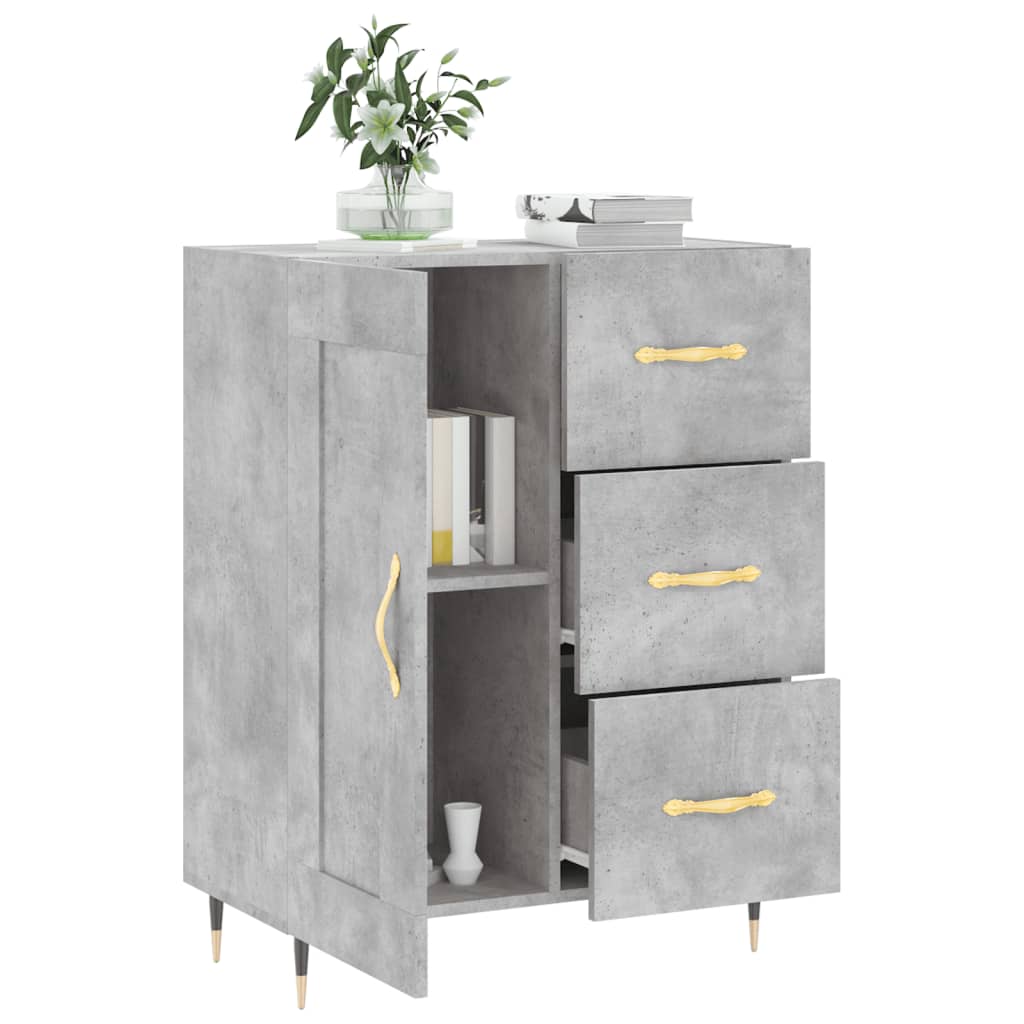 Sideboard Concrete Grey 69.5x34x90 cm Engineered Wood