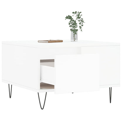 Coffee Table White 55x55x36.5 cm Engineered Wood