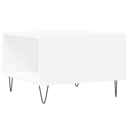 Coffee Table White 55x55x36.5 cm Engineered Wood