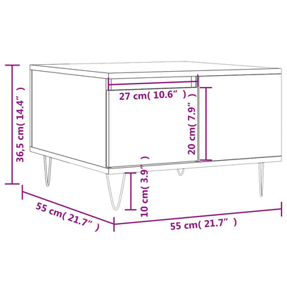 Coffee Table Sonoma Oak 55x55x36.5 cm Engineered Wood