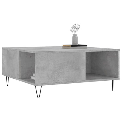Coffee Table Concrete Grey 80x80x36.5 cm Engineered Wood