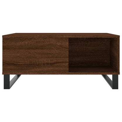 Coffee Table Brown Oak 80x80x36.5 cm Engineered Wood
