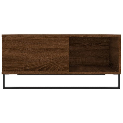 Coffee Table Brown Oak 80x80x36.5 cm Engineered Wood