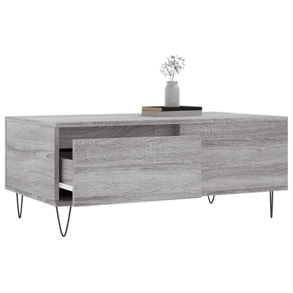 Coffee Table Grey Sonoma 90x50x36.5 cm Engineered Wood