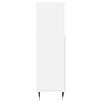 White Engineered Wood Bathroom Cabinet - 30x30x100 cm