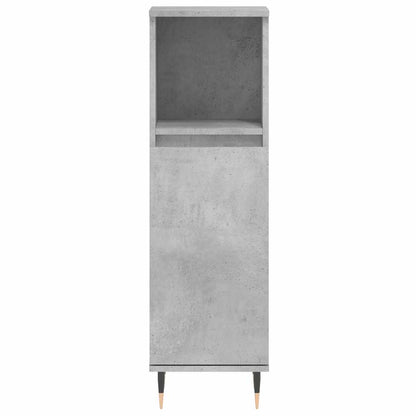 Concrete Grey Bathroom Cabinet | Engineered Wood 30x30x100 cm