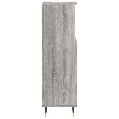 Sonoma Grey Bathroom Cabinet | 30x30x100 cm | Engineered Wood