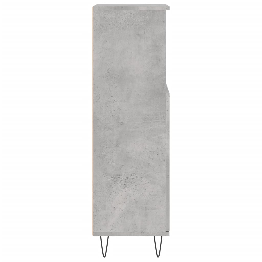 Concrete Grey Bathroom Cabinet | 30x30x100 cm | Engineered Wood