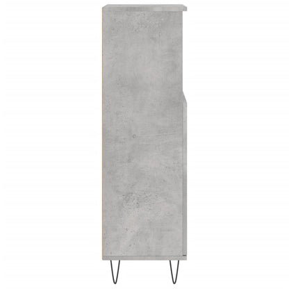 Concrete Grey Bathroom Cabinet | 30x30x100 cm | Engineered Wood