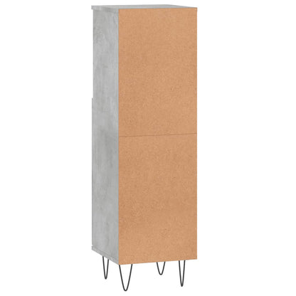Concrete Grey Bathroom Cabinet | 30x30x100 cm | Engineered Wood