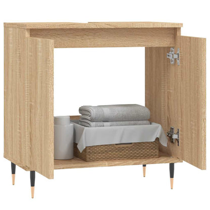 Sonoma Oak Bathroom Cabinet - 58x33x60 cm Engineered Wood