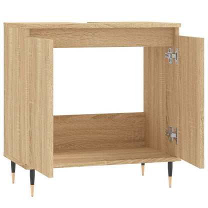 Sonoma Oak Bathroom Cabinet - 58x33x60 cm Engineered Wood
