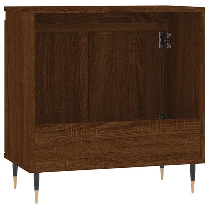 Engineered Wood Bathroom Cabinet - Brown Oak, 58x33x60 cm