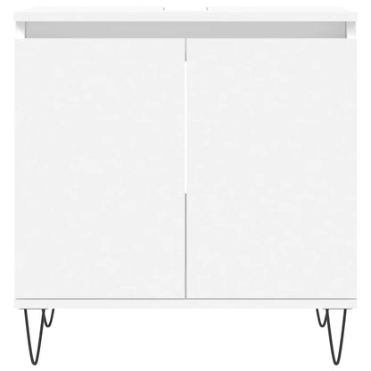 White Engineered Wood Bathroom Cabinet 58x33x60 cm