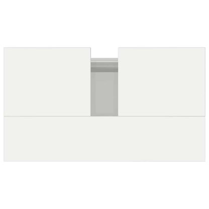 High Gloss White Bathroom Cabinet, 58x33x60 cm, Engineered Wood