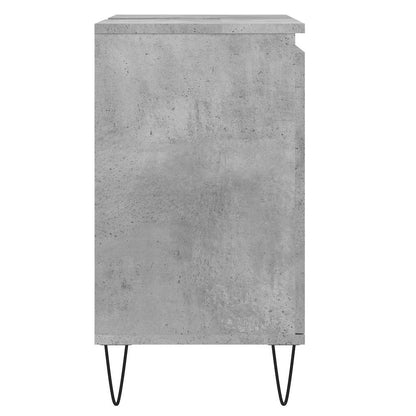 Concrete Grey Engineered Wood Bathroom Cabinet 58x33x60 cm