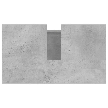 Concrete Grey Engineered Wood Bathroom Cabinet 58x33x60 cm